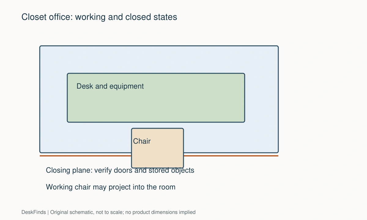 Original schematic for How to Set Up a Closet Office You Can Close After Work