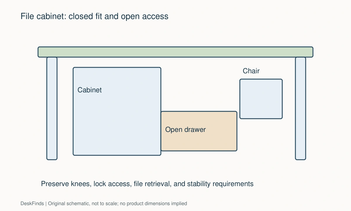 Original schematic for How to Fit a Lockable File Cabinet Under a Desk