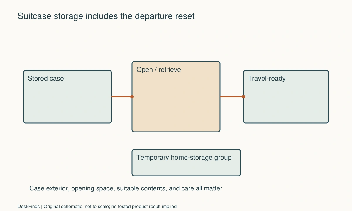 Original planning schematic for How to Store a Suitcase in a Small Room-and Use the Space Inside